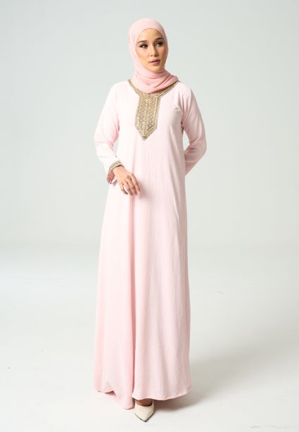 Lara Jubah Baby Pink 