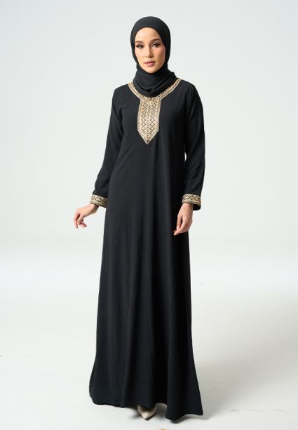 Lara Jubah Jet Black 