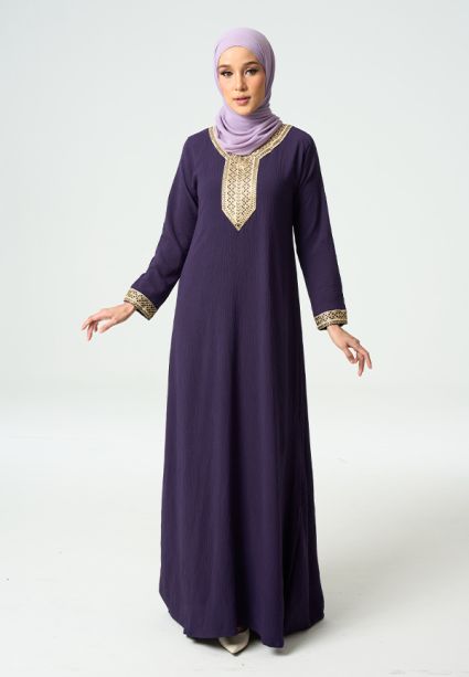 Lara Jubah Dark Purple 