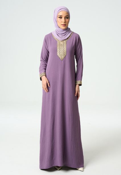 Lara Jubah Dusty Purple 