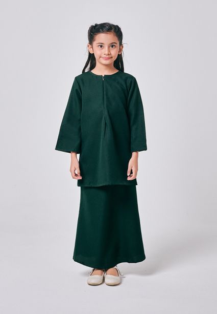 Mini Kurung Saloma Kids Emerald Green