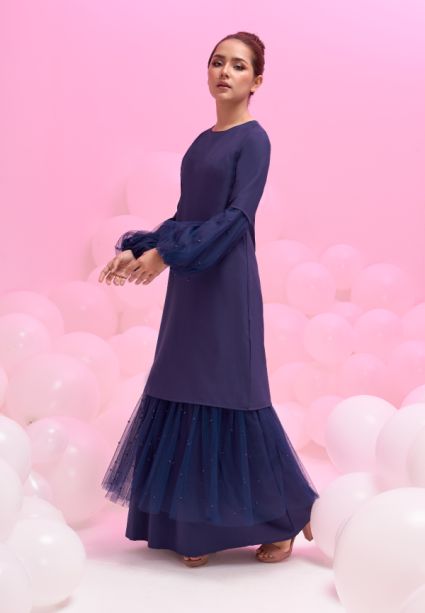 grace dress evening blue