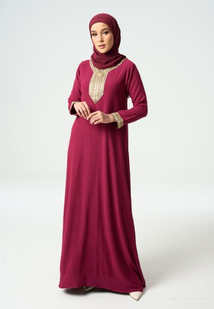 Lara Jubah Maroon 