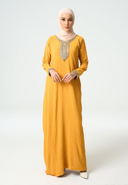 Lara Jubah Mustard 