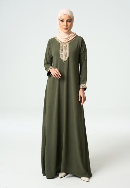 Lara Jubah Olive 