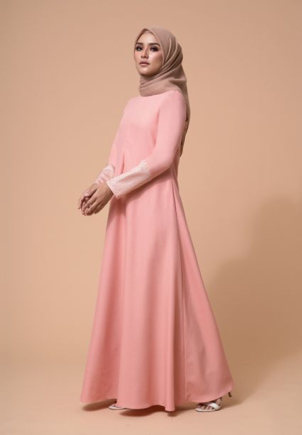Baheera Dress Peach Pink