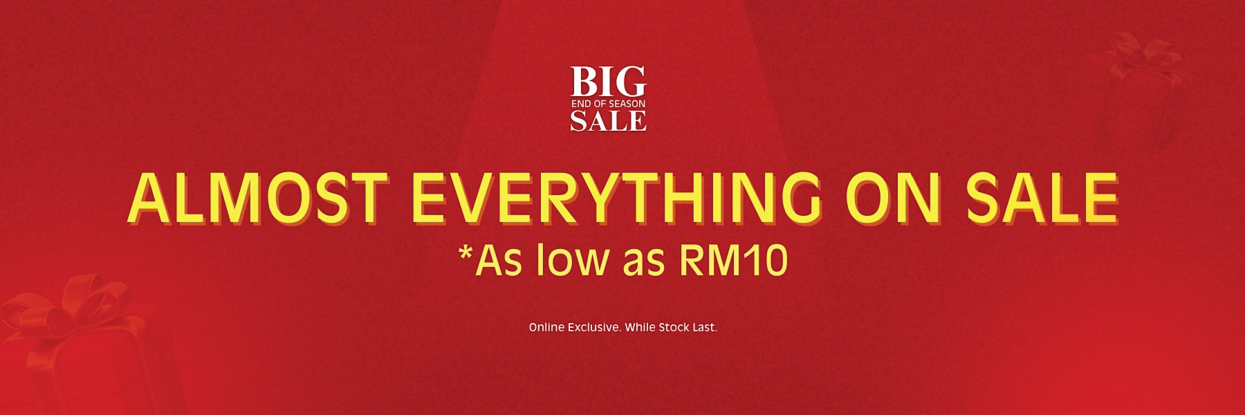 BIG Sale (End of Season)
